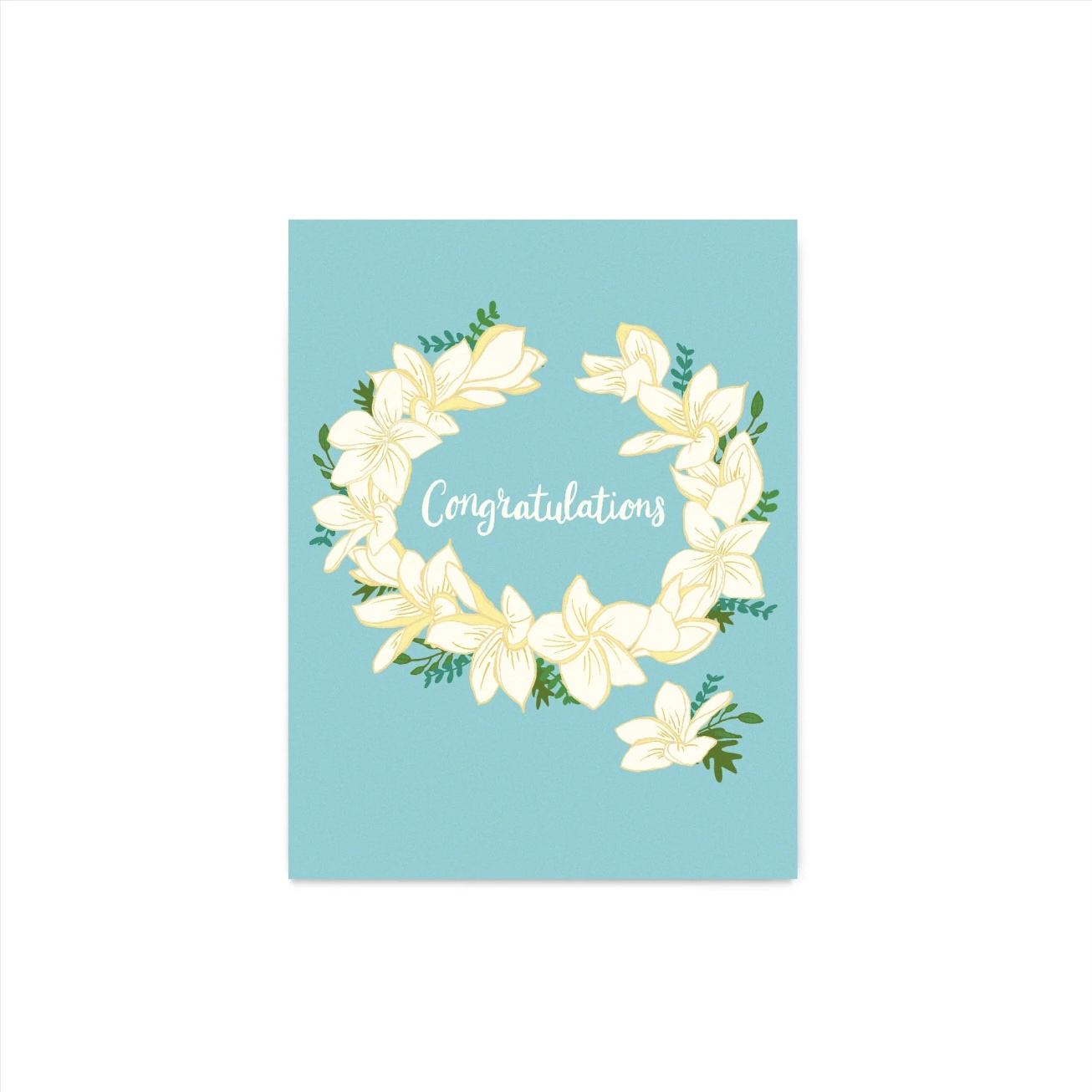 【Nico Made 】グリーティングカード – Congratulations Plumeria Lei